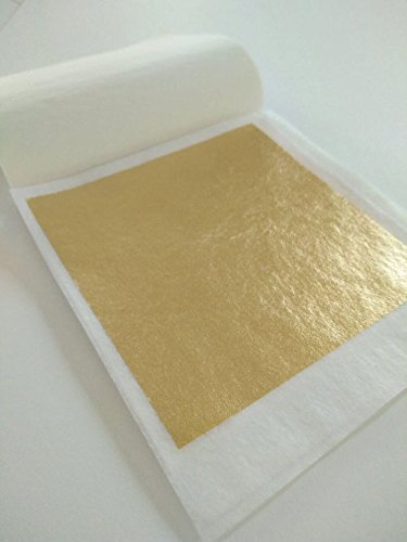 Sim Gold Leaf Karat Blattgold in 100% Originalbasis, 69mm x 69mm, 500 Stück, 602561793645 von sim gold leaf