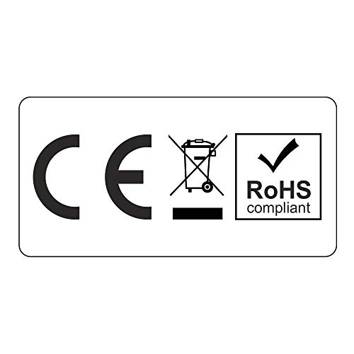 CE + WEEE + RoHS Aufkleber PE-Folie - 30x15 mm (100) von simhoa