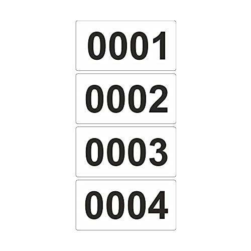 Etiketten/Aufkleber auf Rolle - fortlaufend nummeriert - 100 x 50 mm (5000) von simhoa