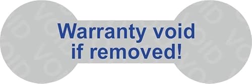 VOID Sicherheitsetiketten "Warranty void if removed!" auf Rolle - 60 x 20 mm (Blau - 100 Stück) von simhoa