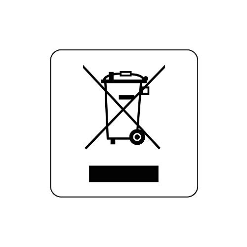 WEEE Aufkleber PE-Folie - 15x15 mm (100) von simhoa