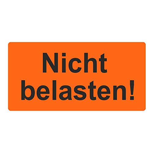 Warnetiketten/Versandaufkleber "Nicht belasten!" auf Rolle - 30 x 62 mm - 1.000 Stück von simhoa