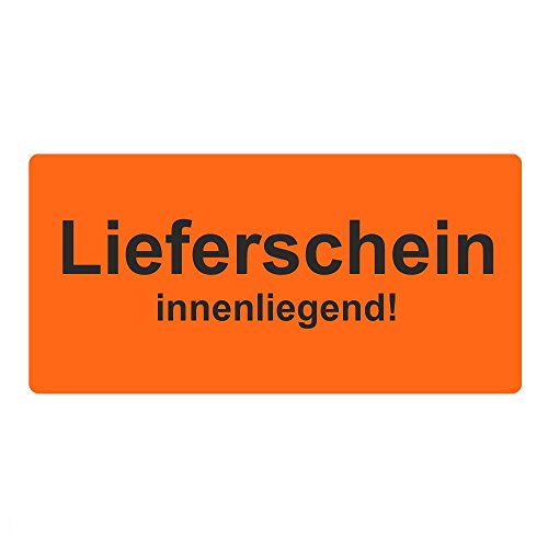 Warnetiketten/Versandetiketten "Lieferschein innenliegend" auf Rolle - 100 x 50 mm - 500 Stück von simhoa