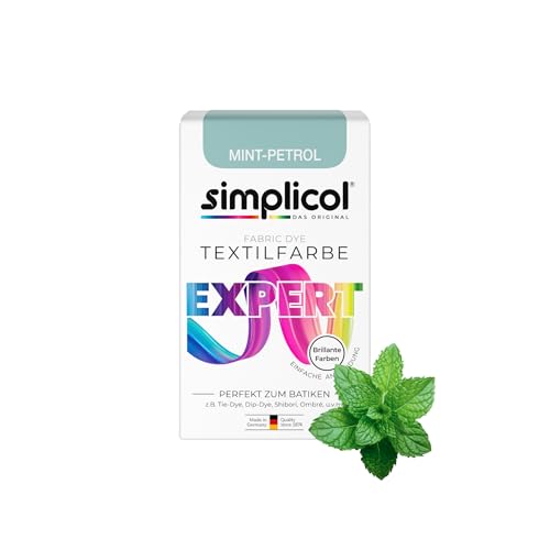 simplicol Textilfarbe expert Mint-Petrol |Perfekt fürs Batiken und kreatives Do-it-yourself Färben| 150 g von simplicol