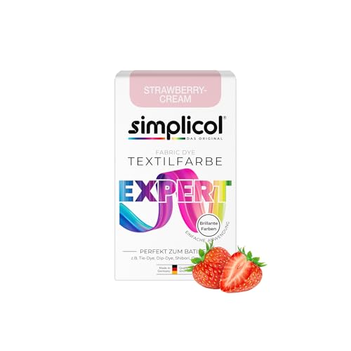 simplicol Textilfarbe expert Strawberry-Cream|Perfekt fürs Batiken und kreatives Do-it-yourself Färben| 150 g von simplicol