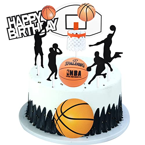 Tortendeko Geburtstag - 8 Stück Tortendeko Cake Topper Basketball Kuchen Set, Cupcake Toppers Kuchen-Toppers Für Kinder Party Geburtstag Kuchen Dekoration Party Supplies Dekor Gefälligkeiten von simyron