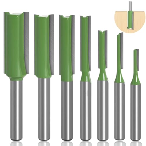 7 Teiliges Set Fräser für Oberfräse, Router Bit 6mm, Legierung Nutfräser für Holz Fräser Schneiden Nutfräsen, DIY von sinzau