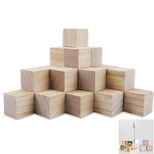 Holz Würfel, 30 Stück 3cm Bastelwürfel, Blanko Würfel Bastel Holz, Holzwürfel Blanko, Bastelmaterial Holz, für Deko zum DIY Basteln Malen DIY Handwerk Dekoration von sinzau