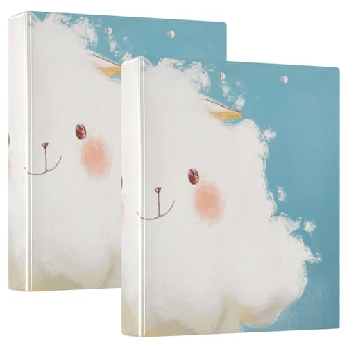 Cloud Cute3,8 cm Ordner mit 3,8 cm (1 1/2 Zoll) Ringbuch mit Klemmbrett, 2 Stück, Büroordnerbedarf, Hardcover von siphylline