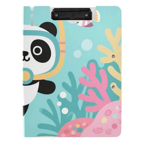 Faltbares Klemmbrett mit niedlichem Panda-Cartoon-Motiv, grün, A4-Klemmbrett, Binderfolio, doppelte Metall-Clips, Stifthalter, Büro-Klemmbrett mit Abdeckung Faltbares Klemmbrett mit niedlichem Panda-Cartoon-Motiv, grün, A4-Klemmbrett, Binderfolio, doppelte Metall-Clips, Stifthalter, Büro-Klemmbrett mit Abdeckung von siphylline