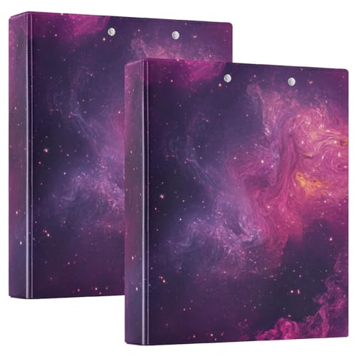 Space Nebula Aquarell-Notizbuch, 3 Ringbücher mit Innentaschen, 2 Packungen sortierte Ordner, 200 Blatt von siphylline