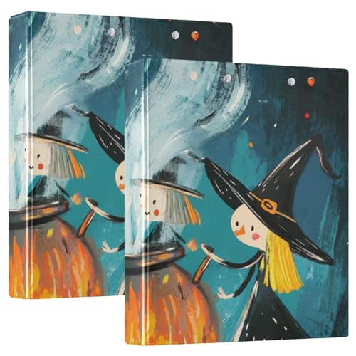 Witches are Brewing Potions Ordner, 3,8 cm, 3 Ringbücher mit Innentaschen, 2 Stück, ästhetischer Ordner, Hardcover von siphylline