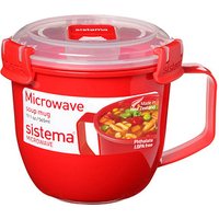 sistema® Mikrowellen-Suppentasse 10,7 cm hoch rot 565,0 ml von sistema®