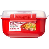 sistema® Mikrowellendose rot, transparent 525,0 ml, 1 St. von sistema®