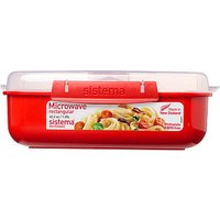 sistema® Mikrowellendose rot, transparent 1,25 l, 1 St. von sistema®