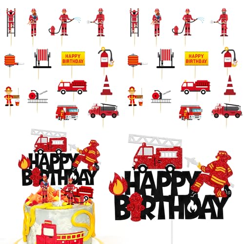 Sitengjun 29 Stück Feuerwehr Tortendeko Geburtstag, Feuerwehr Deko Kindergeburtstag, Feuerwehr Deko Kindergeburtstag,Geeignet für Mottopartys, Kindergeburtstage, Kuchendekorationen Sitengjun 29 Stück Feuerwehr Tortendeko Geburtstag, Feuerwehr Deko Kindergeburtstag, Feuerwehr Deko Kindergeburtstag,Geeignet für Mottopartys, Kindergeburtstage, Kuchendekorationen von sitengjun