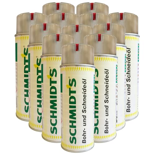 12 x siwitec by Schmidt's Bohröl Schneidöl Metall 400ml, VOC=50,0%, nicht korrosiv, Schmieröl Spray, Bohr- und Schneideöl Spray, silikonfreies Schmiermittel, Schmieröl von siwitec