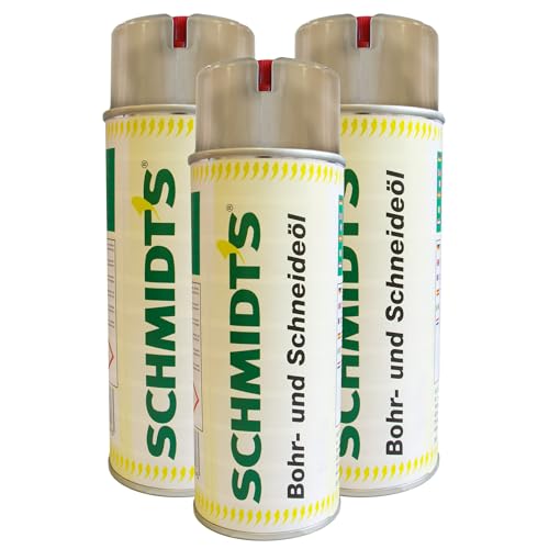 3 x siwitec by Schmidt's Bohröl Schneidöl Metall 400ml, VOC=50,0%, Schmieröl Spray, Bohr- und Schneideöl Spray, silikonfreies Schmiermittel, Schmieröl, nicht korrosiv von siwitec