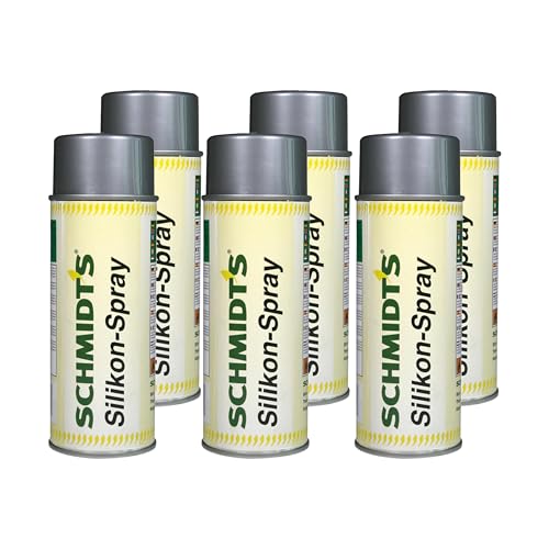 6 x siwitec by SCHMIDT's Silikonspray 400 ml, VOC = 92%, Gleitspray für vielseitige Anwendungen, Pflegemittel zur Erhaltung und Pflege von Gummidichtungen und Kunststoffteilen, Silikon Schmiermittel von siwitec