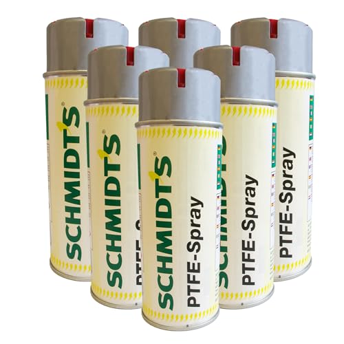 6 x siwitec by Schmidt's PTFE Spray 400ml, Universal-Schmiermittel für Metall- und Kunststoffteile, Universalschmiermittel, PFTE-Spray, Trockenschmiermittel, Trockenschmierspray, Multifunktionsspray von siwitec