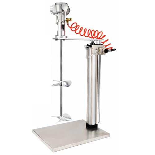 sjdoPulse Pneumatischer Farbmischer, 50 Gallonen Pneumatischer Farbmischer, 1/2 Ps Luftrührwerk, Farbrührmaschine Mit Ständer, Automatisches Anheben von sjdoPulse