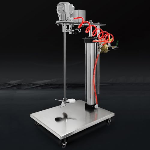 sjdoPulse Pneumatischer Farbmischer Pneumatische Farbmischmaschine, 5 Gallonen Luftrührwerke Mit Digitalanzeige, Automatisches Anheben, Beschichtungsmischmaschine von sjdoPulse