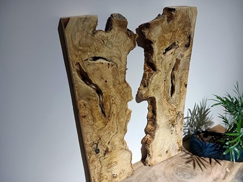 Live Edge-Olivenholzplatte für Heimwerker- und Epoxid-Flusstisch, gebrauchsfertig, Harztisch, gereinigte Holzplatte für Epoxidharz-Holz, Wurzelholz I von skilled hands (6) von skilled hands