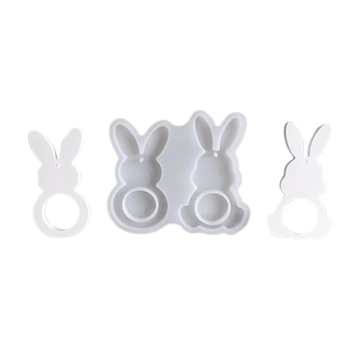 Skyrabbiter Silikonform Ostern, Silikonformen Gießformen Ostern, Dekorative Gussform für Gips und Kunstharz, Silikonform Ostern Anhänger Eier Kaninchen, Gipsformen Zum Gießen Osterhase Eier (A) von skyrabbiter