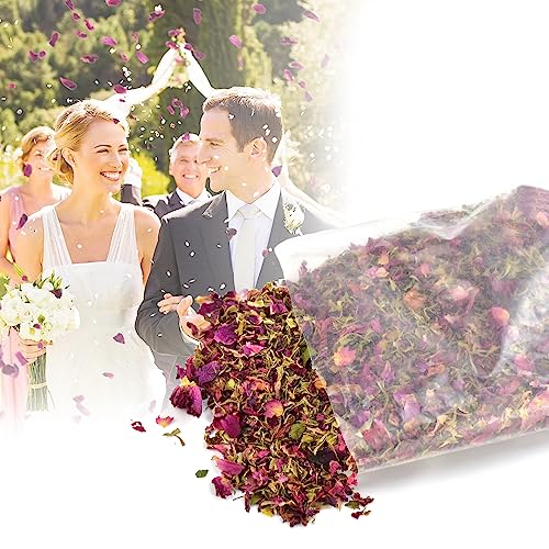 skytowards 1 Packungen Hochzeitskonfetti Natürliches 100g Blütenkonfetti Hochzeit Streublumen Biologisch Abbaubar Getrocknete Blütenblätter Blüten Hochzeit Werfen Blumenkonffetti für Hochzeitsparty von skytowards