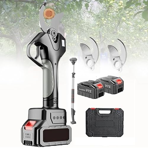 smafoseedding Elektrische Gartenschere, Akku-Gartenschere, Bürstenloser 2,0-Zoll-Schnittdurchmesser Mit LED-Bildschirm Und Ersatzscherenkopf, Elektrische Gartenschere Zum Baumschnitt, Astschere von smafoseedding