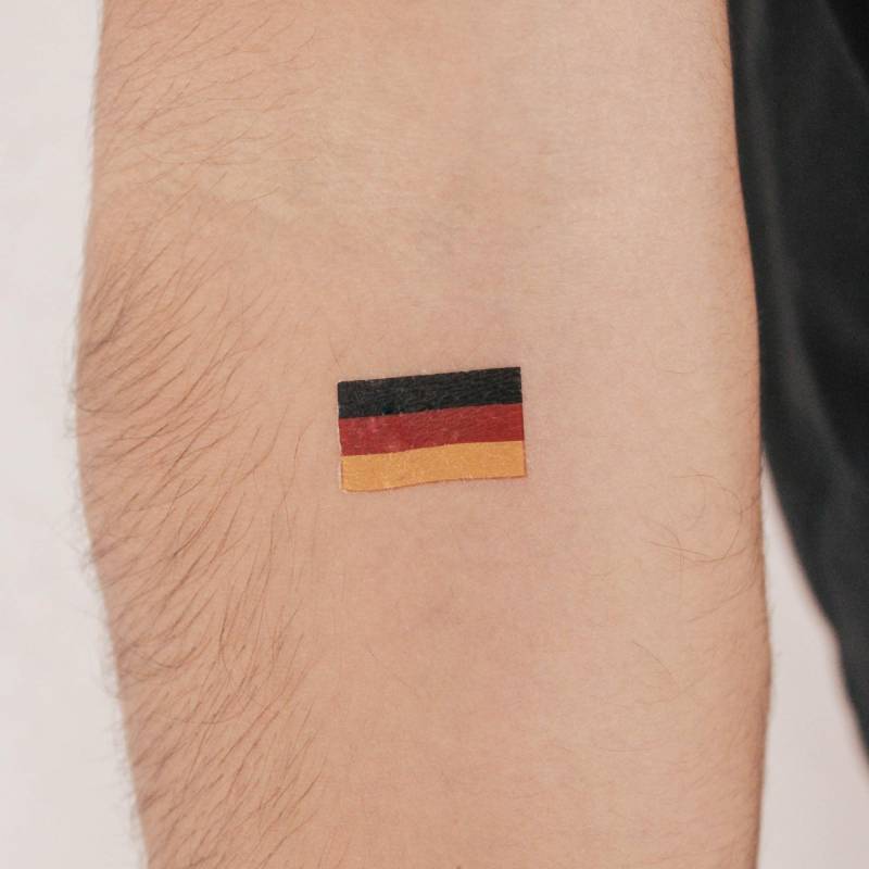 Deutschland Flagge Temporäres Tattoo | 3Er Set von smalltattoos