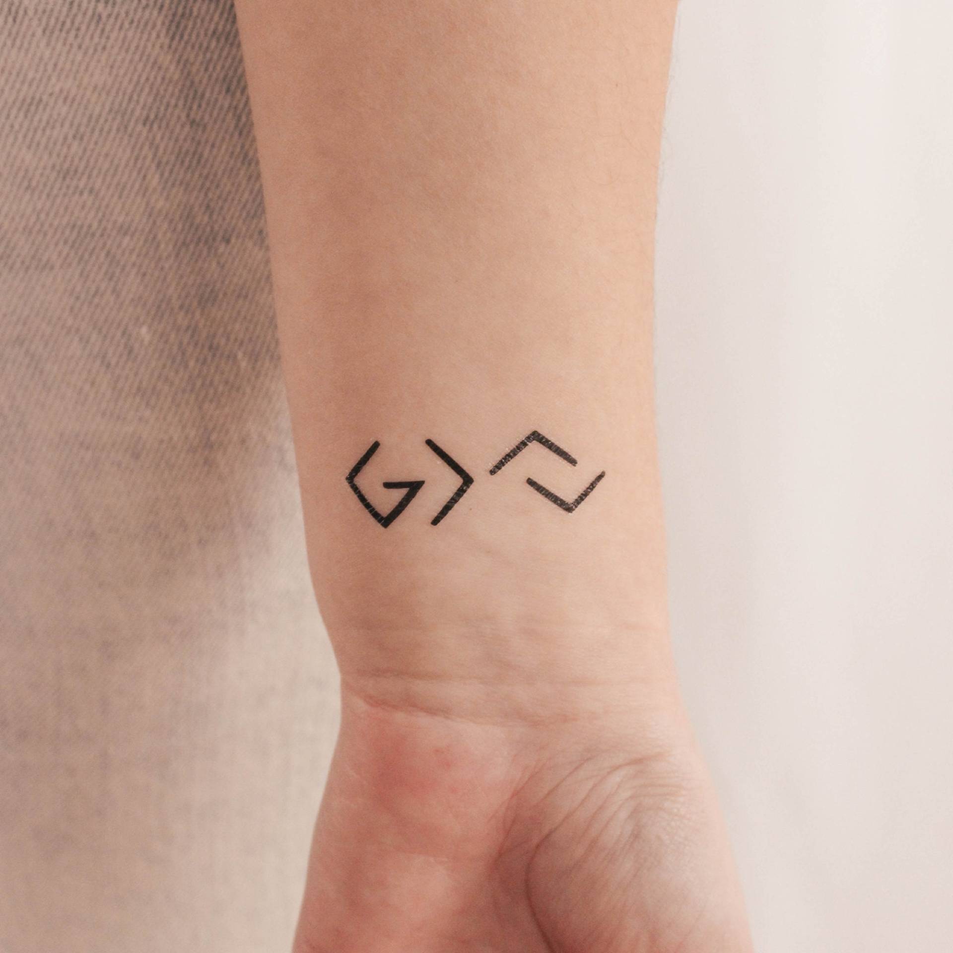 Gott Ist Größer Als Meine Höhen Und Tiefen Temporäres Tattoo | 3Er Set von smalltattoos