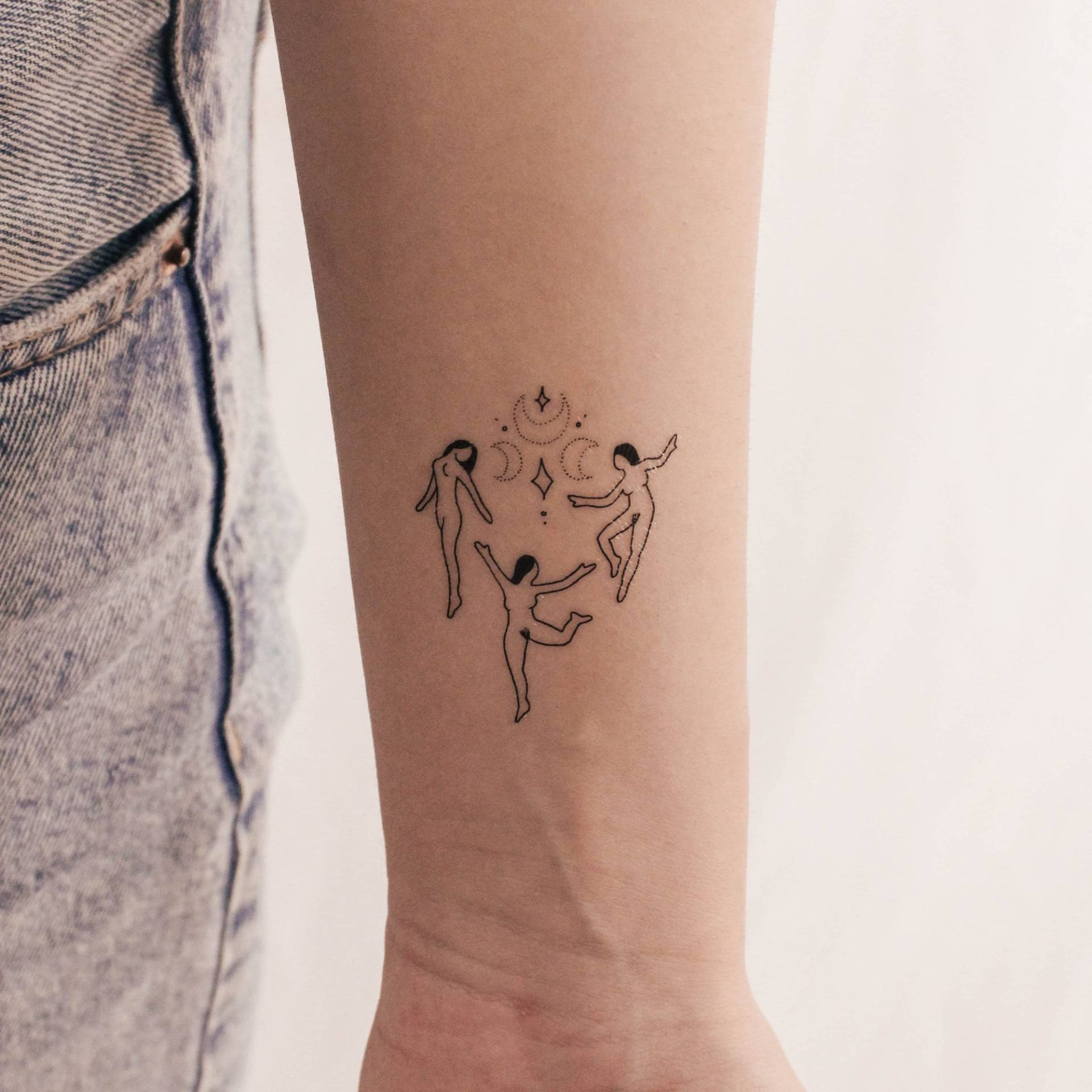 Hexe Aquelarre Temporäres Tattoo | 3Er Set von smalltattoos