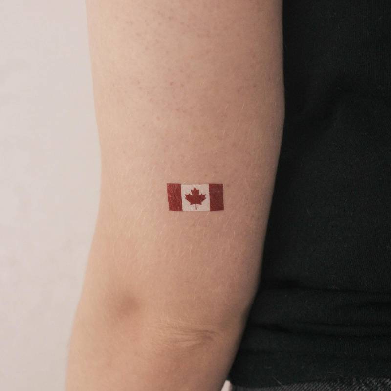 Kanada Flagge Temporäres Tattoo | 3Er Set von smalltattoos