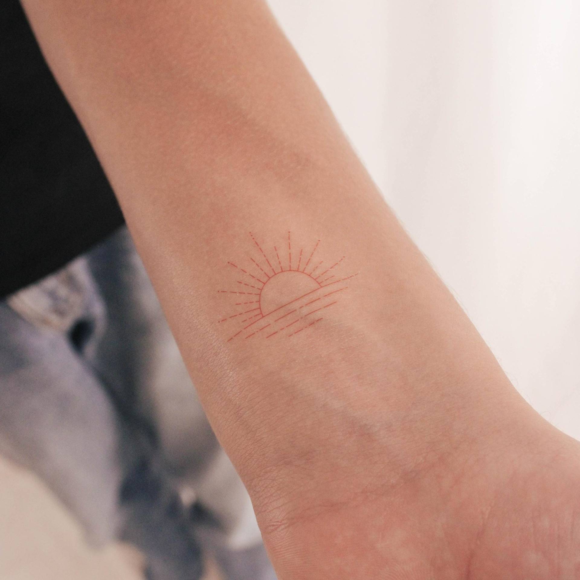 Rot Sonnenuntergang Temporäres Tattoo Von Jakenowicz | 3Er Set von smalltattoos