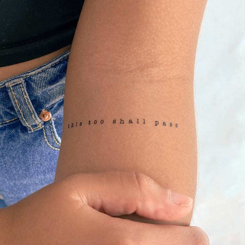 This Too Shall Pass Temporäres Tattoo | 3Er Set von smalltattoos