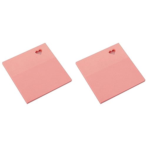 Smart 110536 Notizzettel klebend Sticky Notes selbstklebend Haftnotizen 75x75mm 50 Blatt Herz (Packung mit 2) von smart by Leviatan