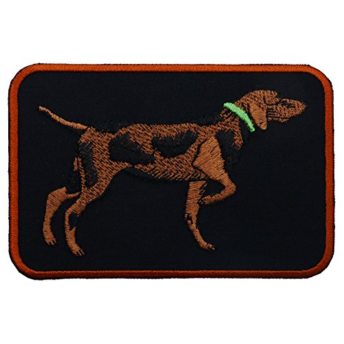 Aufnäher "Vorstehhund" - Ein schöner Patch mit einem braun-schwarzen Jagdhund - Rechteck Rec2 - ca. 12x8cm von Wolfszeit