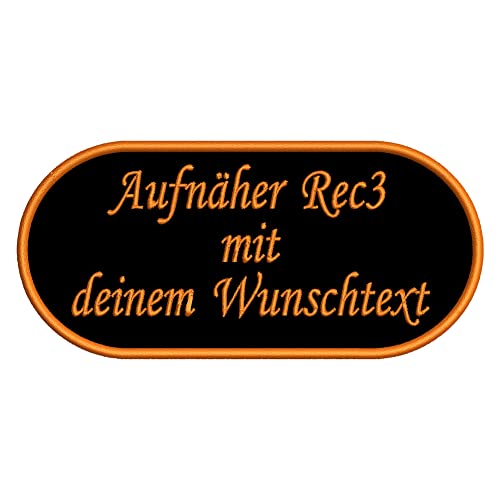 Rechteckiger Aufnäher Rec3 mit stark abgerundeten Ecken - für Deinen Wunschtext - viele Farben und Größen zur Auswahl - 20x6cm - personalisiert von smartoutdoor