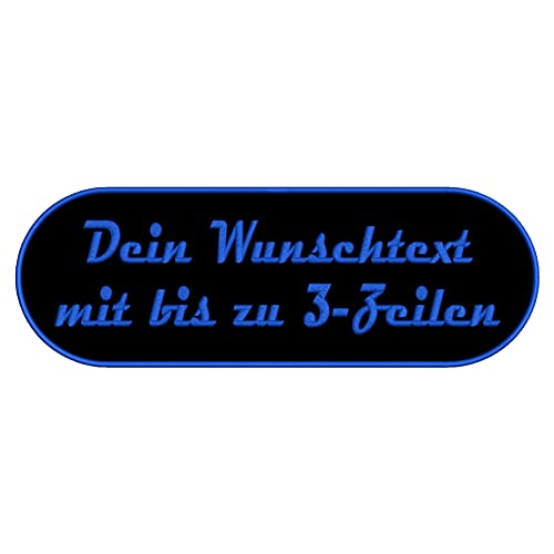 Rechteckiger Aufnäher Rec3 mit stark abgerundeten Ecken - für Deinen Wunschtext - viele Farben und Größen zur Auswahl - 29x12cm - personalisiert von smartoutdoor