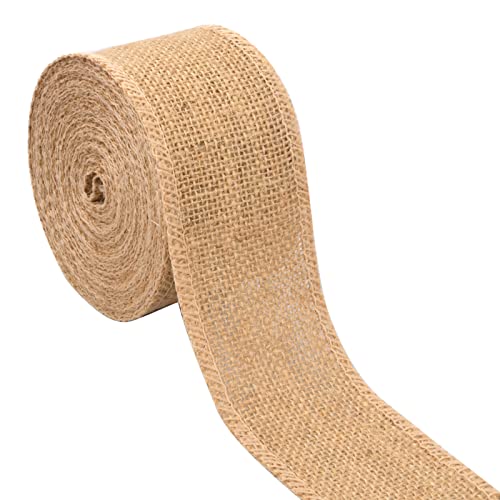 10M*6CM Juteband, Sackleinen Band, Natürliche Hessischen Stoffbänder Rolle, Jute Ribbon Rolls für Hochzeitdeko Handwerk Weihnachten Geschenkverpackung von smatime