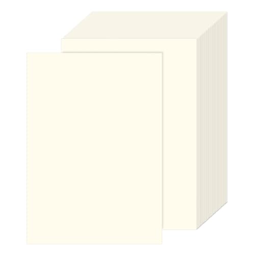 Premium A4 Papier, 100 Blatt, 100 g/m² – Kopierpapier und Druckerpapier für DIY-Projekte, Durchzeichnen, Skizzieren, Druck und Kopier,Bastelkarton,Kreatives Basteln,Tonpapier(cremeweiß) (A3) von smatime