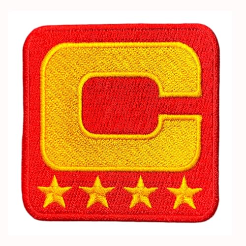 4 Stars Captain Football Red Yellow Fanavorite Team Iron On Sew On Embroidered Patch von smileth