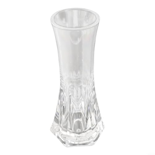 Moderne transparente Blumenvase, perfekt für Hochzeiten, Partys und den täglichen Gebrauch zu Hause, Durchmesser 7 x 15,1 cm von snowchecking