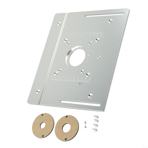 snowchecking Fräser-Zubehörteile, Frästisch-Einsatzplatte, Holzfräsen, Flip-Board, Aluminium-Material, 85 × 85 mm/60 × 70 mm für elektrische Holzfräsen-Trimmmaschinen von snowchecking