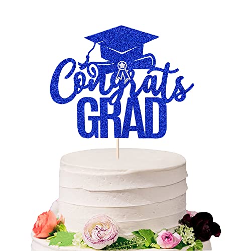 Sodasos Congrats Grade Cake Topper – 2022 Abschlussfeier Party Dekorationen Supplies 2022 Abschlussfeier Party Dekoration Supplies Graduation Cake Decorations (Marineblau) von sodasos