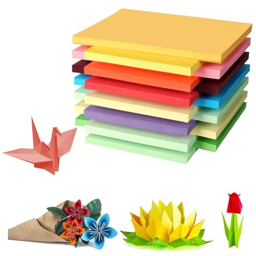 100Papierbögen,buntes papier a4,bastelpapier,buntes druckerpapier a4,70gsm,origami papier,Cardstock Kinder, buntes papier zum basteln Erwachsene, Anfänger, DIY Kunst und Handwerk bunte papiere (100) von soitzhoc