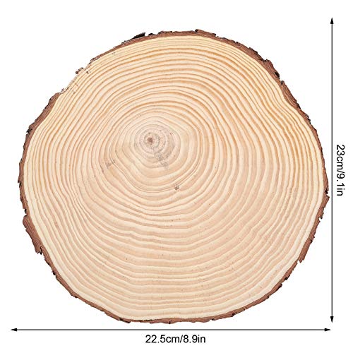 sojupcal Natürliche Holzscheiben, unbehandelte Holzkreise, Ornamente, unregelmäßige Holzscheiben mit Rinde (22.5 * 23) von sojupcal