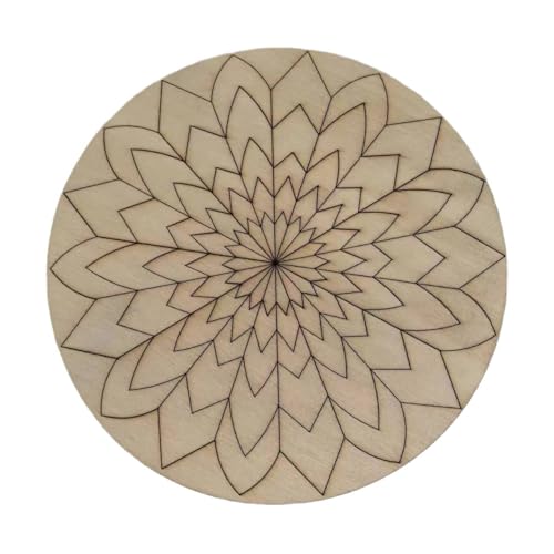 soleim 19-teiliges Mandala-Gemälde-Set aus Holz, Mandala-Wandbehang, Dekoration, 10 Stück Mandala-Holzausschnitte mit 9 Mandala-Malschablonen, für Bastelarbeiten, Hochzeiten, Heimdekorationen von soleim