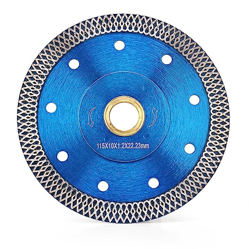 Solidure Extra Dünn Diamant Trennscheibe 115 mm x 22,23mm Turbo Diamant Sägeblatt für zum Schneiden Schleifen Granit Marmor Beton Fliesen von solidure